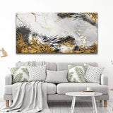 Sky Gold Abstract Painting Canvas Wall Art - Tailored Canvases - Flyclothing LLC