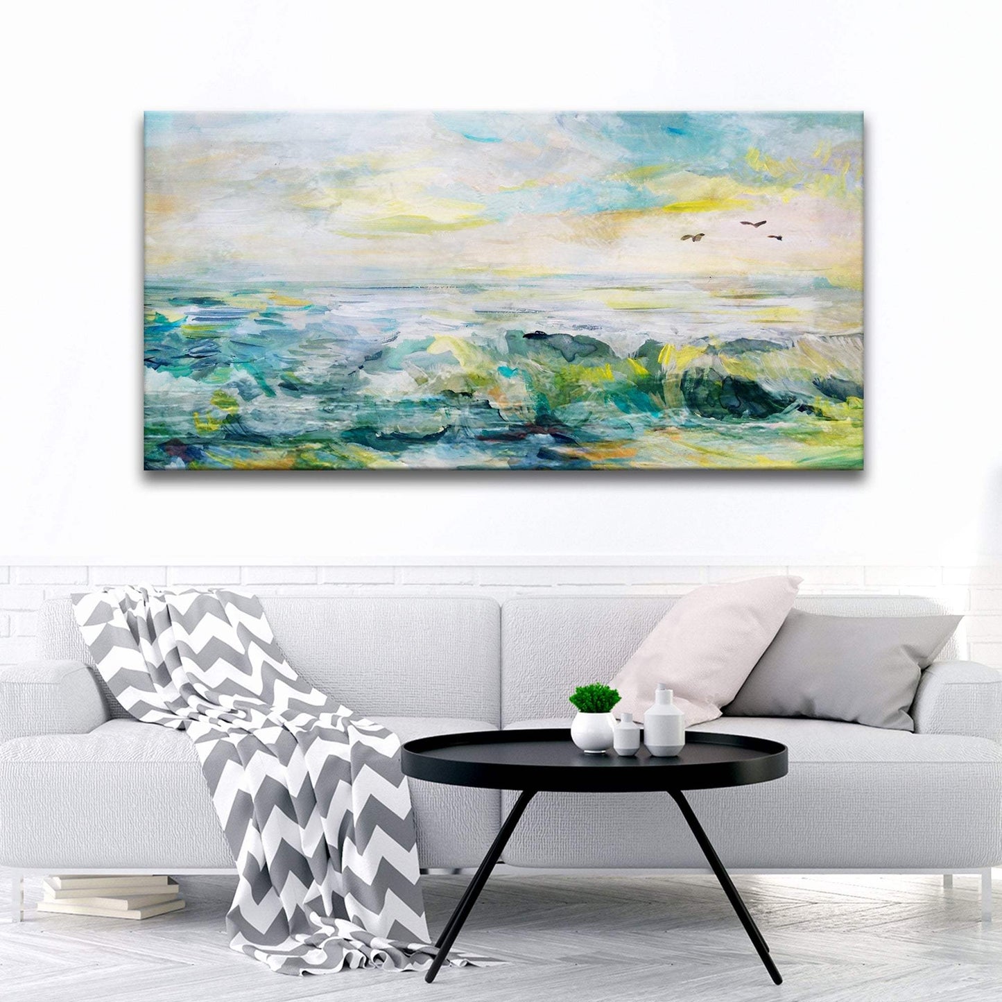 Rocks, Sea, And Sky Canvas Wall Art - Tailored Canvases - Flyclothing LLC