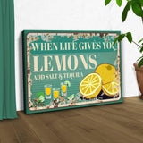 When Life Gives You Lemons Old Rustic Paper Sign - Tailored Canvases - Flyclothing LLC
