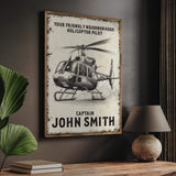 Helicopter Pilot Name Sign - Tailored Canvases - Flyclothing LLC
