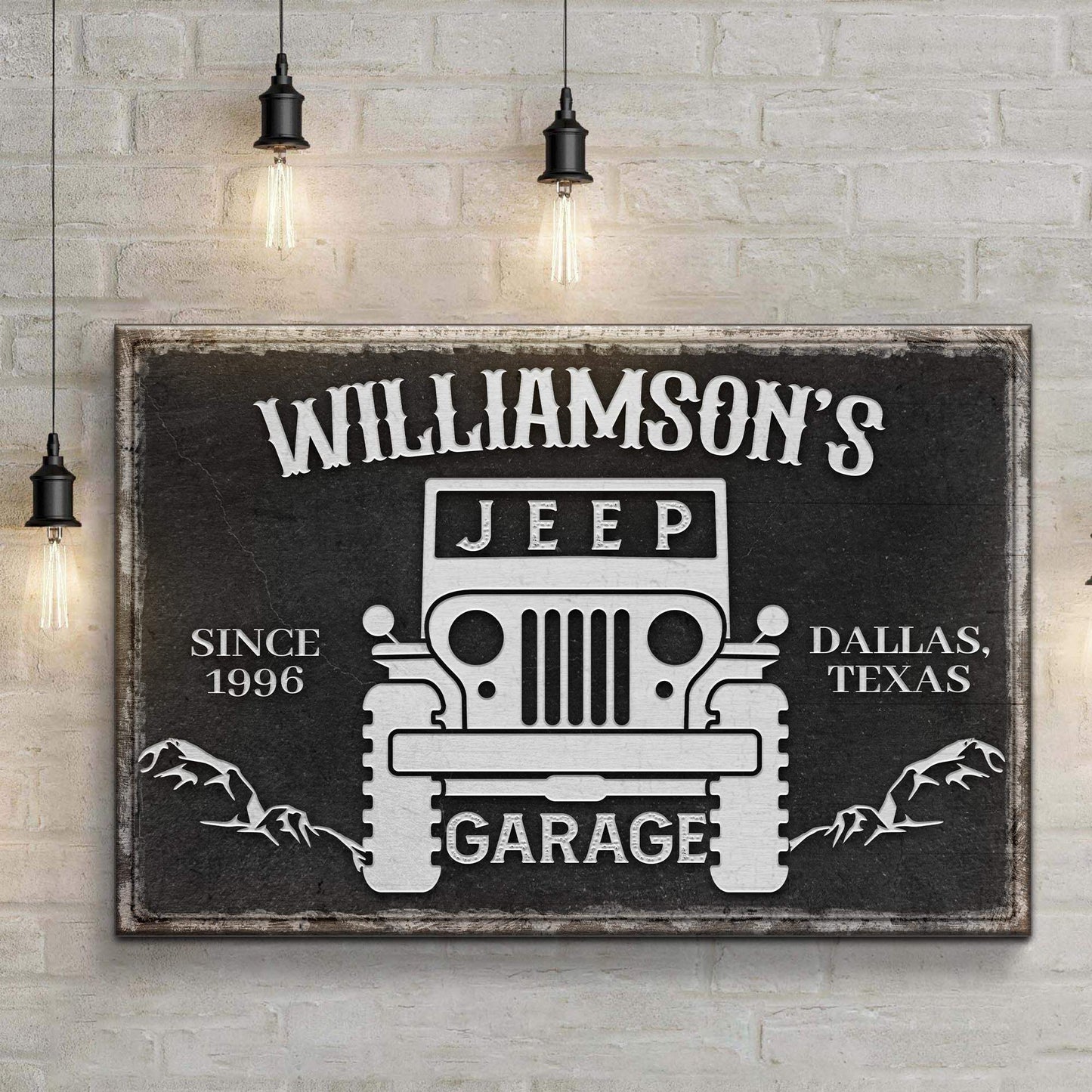 Family Garage Jeep Sign - Tailored Canvases - Flyclothing LLC