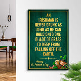 An Irishman Is Never Drunk Sign - Tailored Canvases - Flyclothing LLC