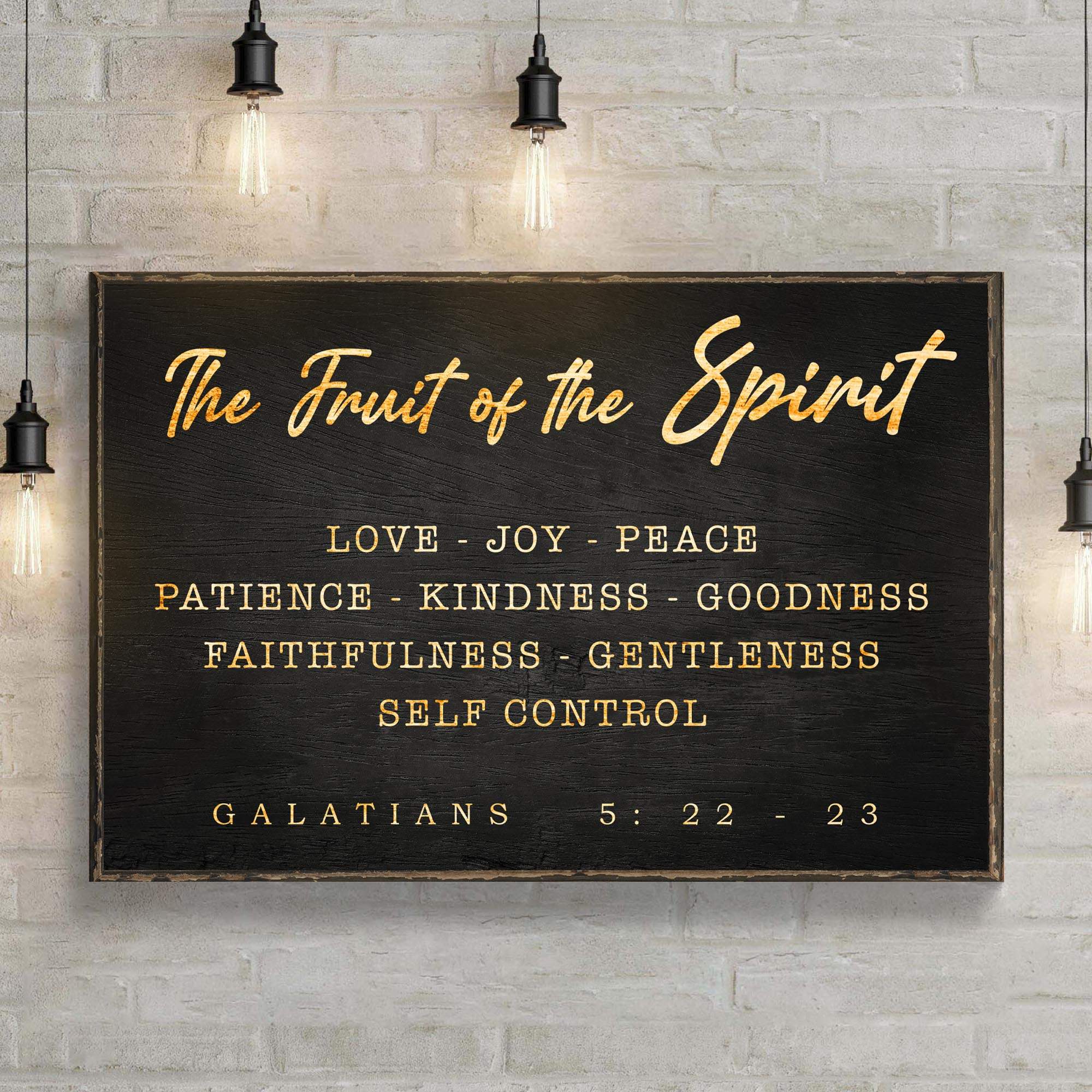 Galatians 5:22-23 - The Fruit Of The Spirit Sign - Tailored Canvases - Flyclothing LLC