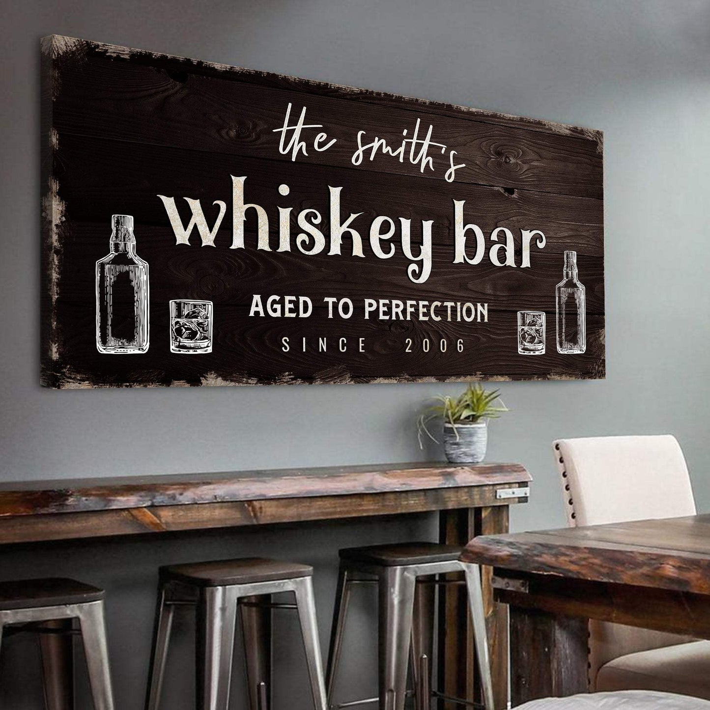 Custom Bar Signs for Home Bar: Perfect Man Cave Wall Decor and Perfect Unique Gift For Husband - Tailored Canvases - Flyclothing LLC
