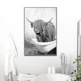 Highland Cattle Bath Canvas Wall Art - Tailored Canvases - Flyclothing LLC