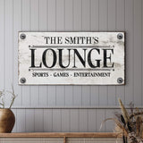 Family Sports Games Lounge Sign - Tailored Canvases - Flyclothing LLC