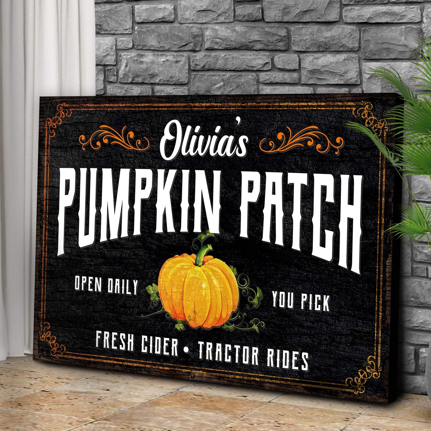 Pumpkin Patch Sign IV - Tailored Canvases - Flyclothing LLC
