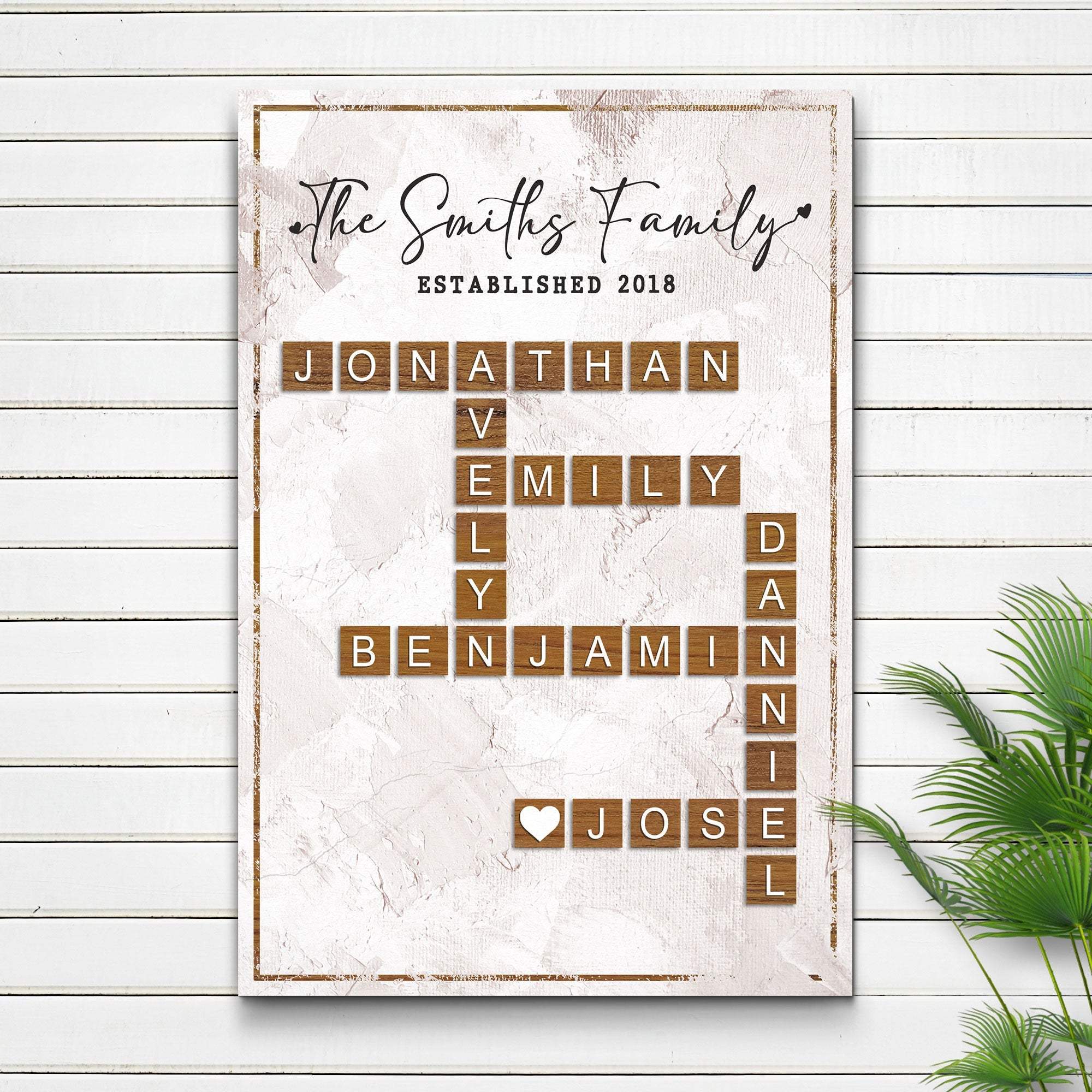 Scrabble Family Names Sign - Tailored Canvases - Flyclothing LLC