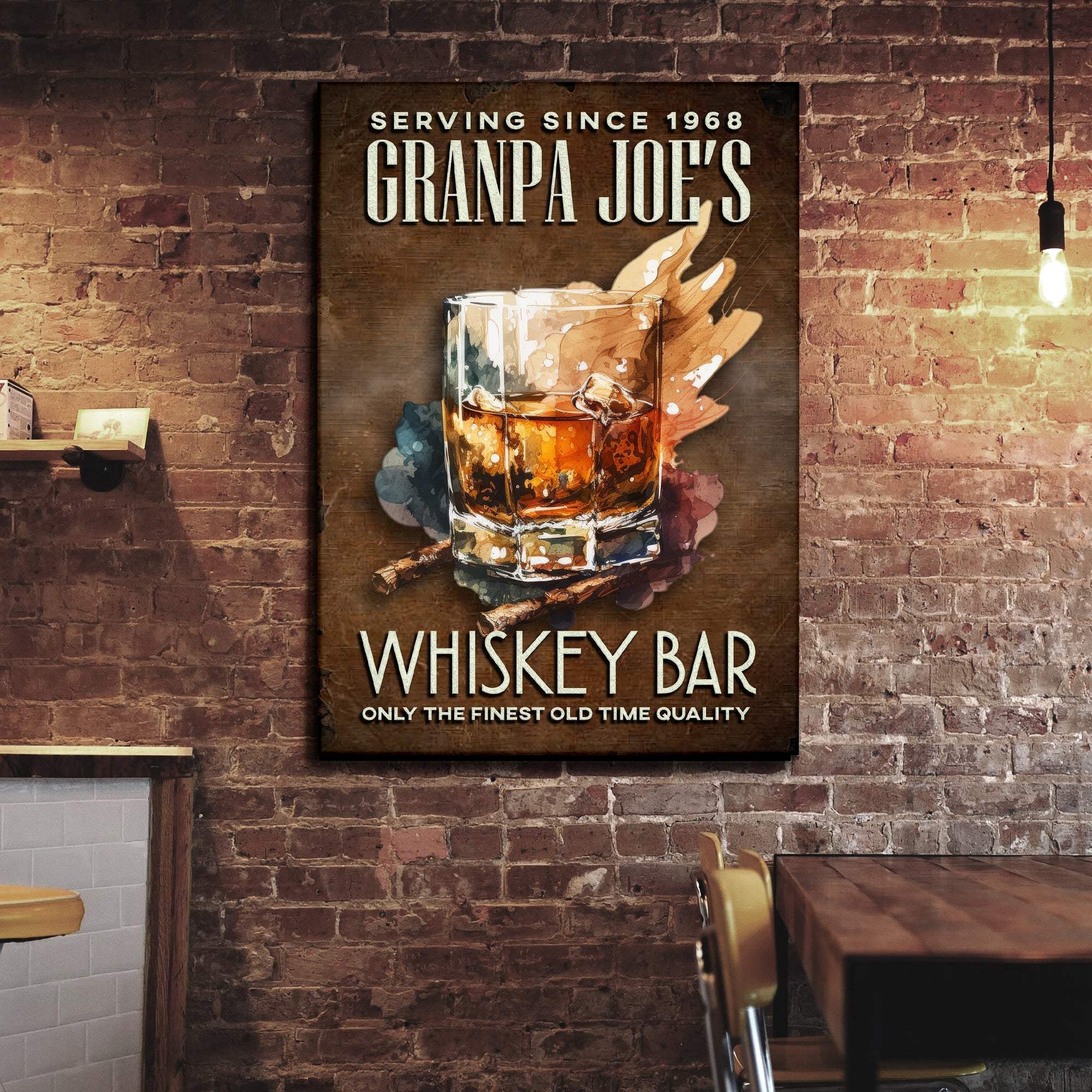 Only The Finest Whiskey Bar Sign - Tailored Canvases - Flyclothing LLC