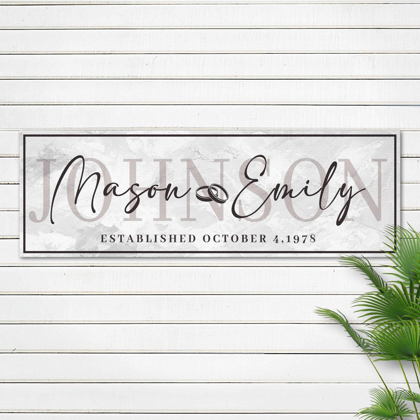 Last Name Wedding Gift Sign - Tailored Canvases - Flyclothing LLC