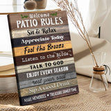 Patio Rules Sign III - Tailored Canvases - Flyclothing LLC