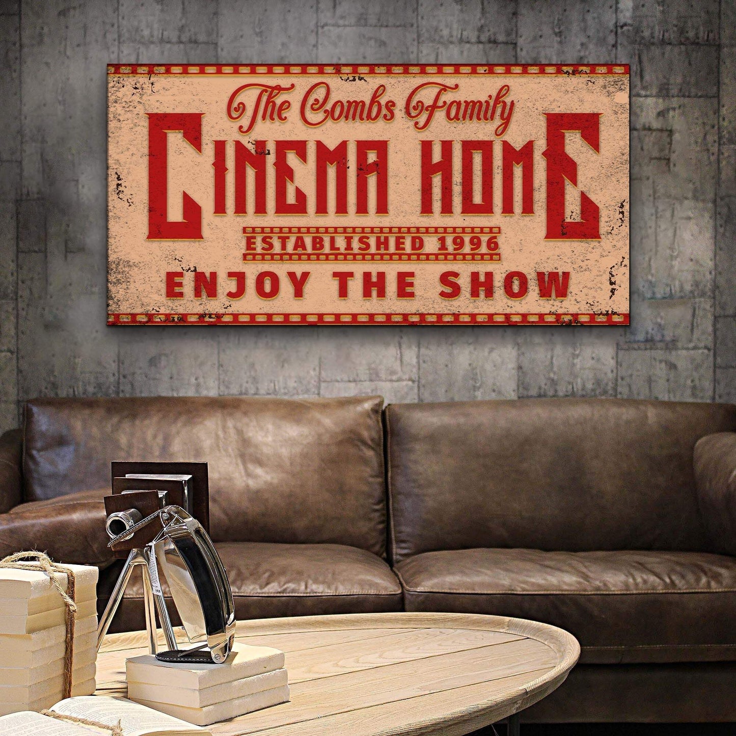 Enjoy The Show Family Cinema Home Sign - Tailored Canvases - Flyclothing LLC