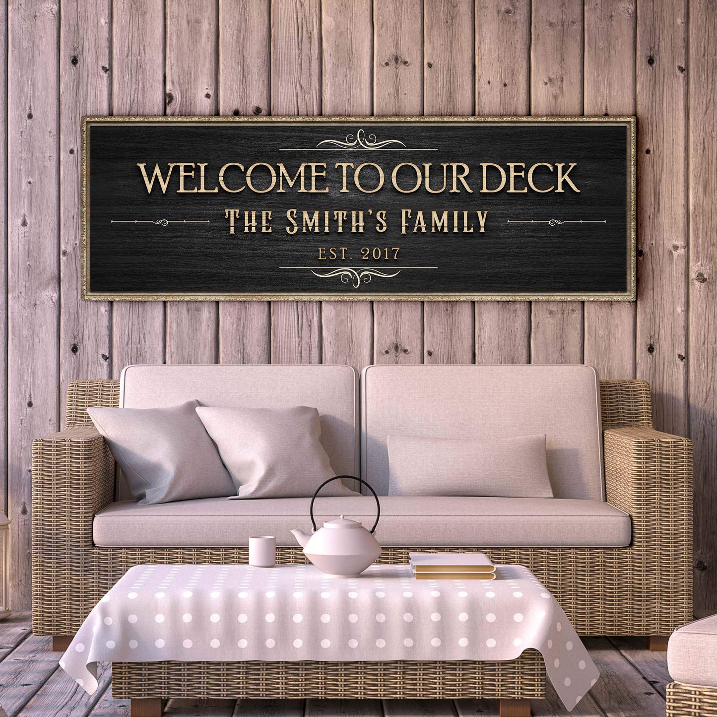 Welcome To Our Deck Sign II - Tailored Canvases - Flyclothing LLC
