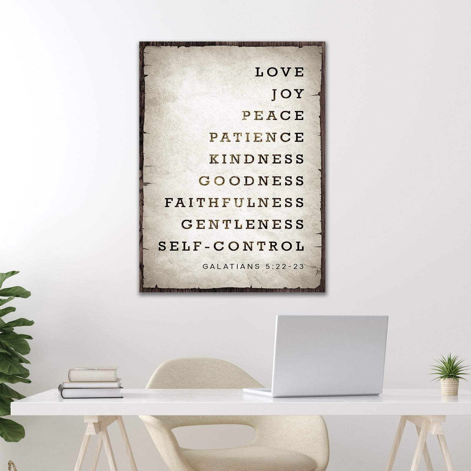 Galatians 5:22-23 - The Fruit Of The Spirit Sign IV - Tailored Canvases - Flyclothing LLC