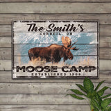 Moose Camp Sign - Tailored Canvases - Flyclothing LLC