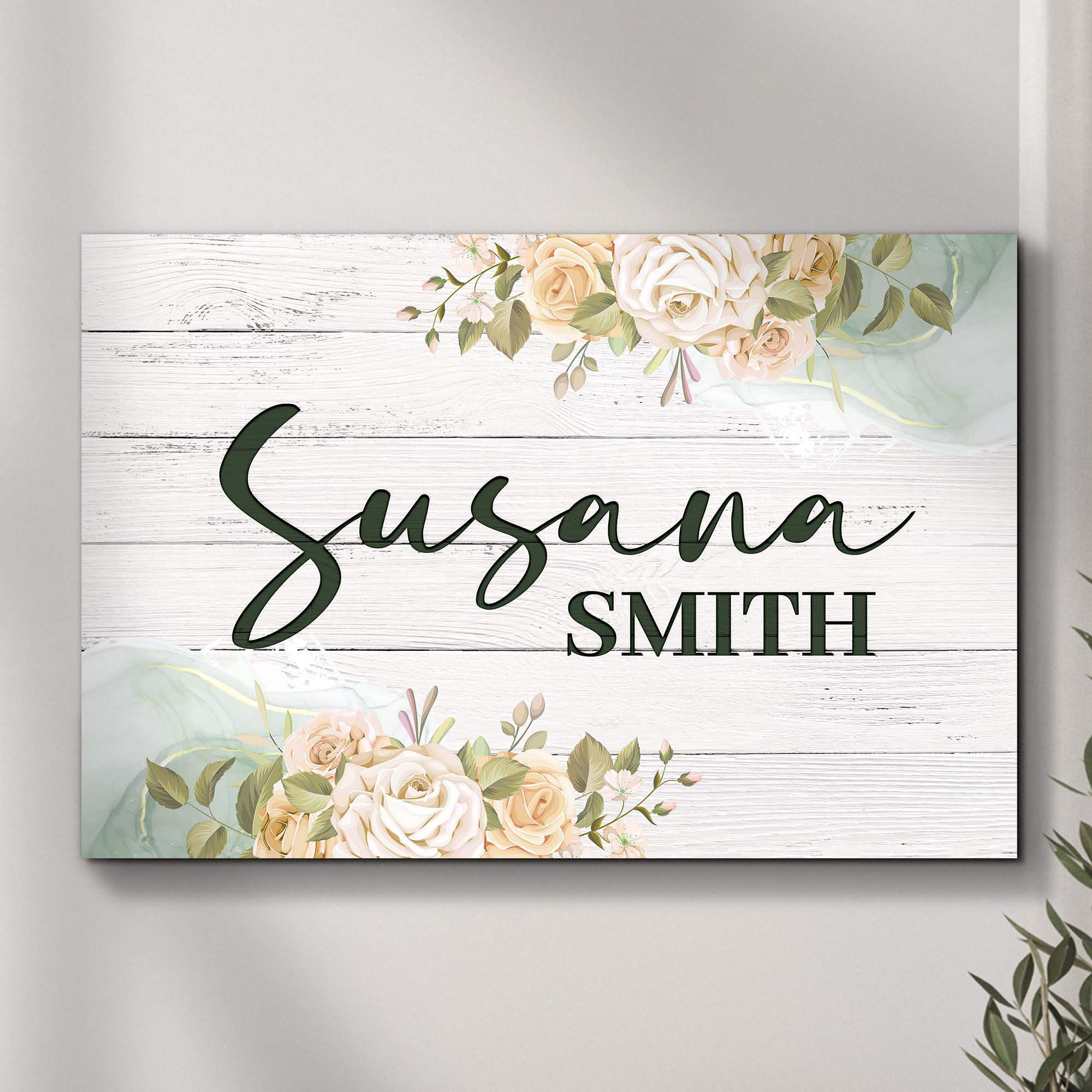 Floral Girls Room Sign - Tailored Canvases - Flyclothing LLC