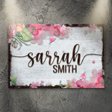Floral Kids Room Sign - Tailored Canvases - Flyclothing LLC