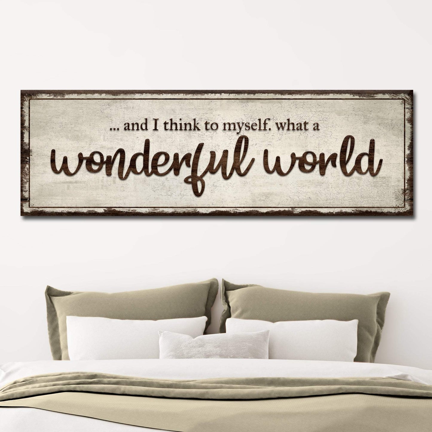 What A Wonderful World Sign III - Tailored Canvases - Flyclothing LLC