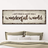 What A Wonderful World Sign III - Tailored Canvases - Flyclothing LLC