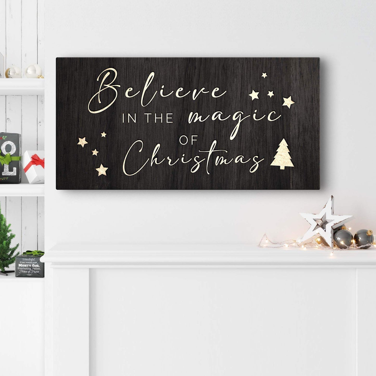 Believe In The Magic Of Christmas Sign II - Tailored Canvases - Flyclothing LLC