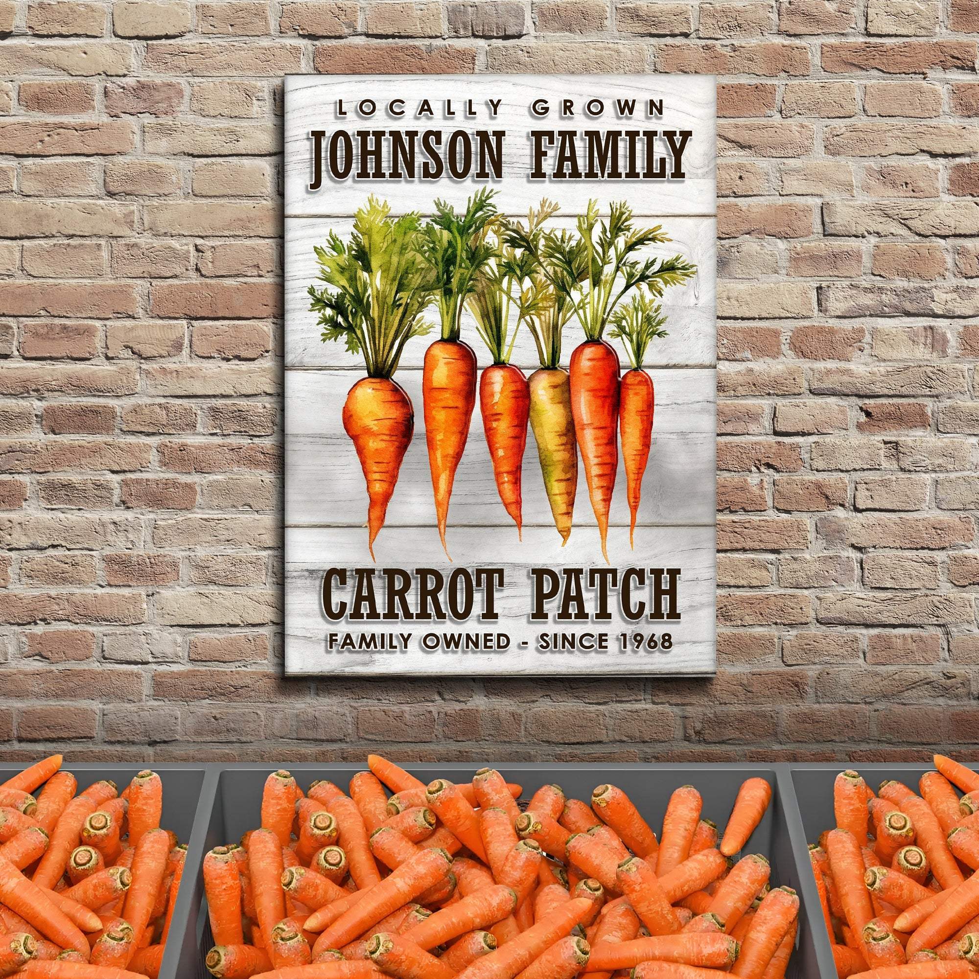 Locally Grown Carrot Patch Sign - Tailored Canvases - Flyclothing LLC