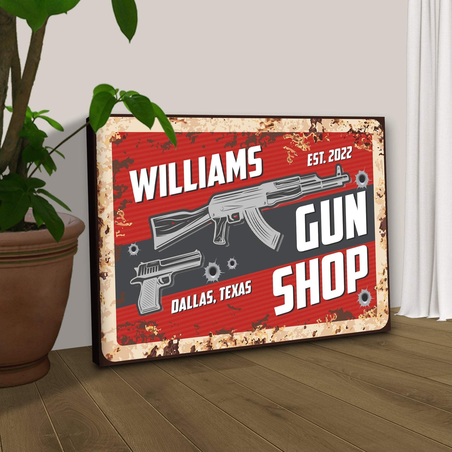 Gun Shop Sign II - Tailored Canvases - Flyclothing LLC