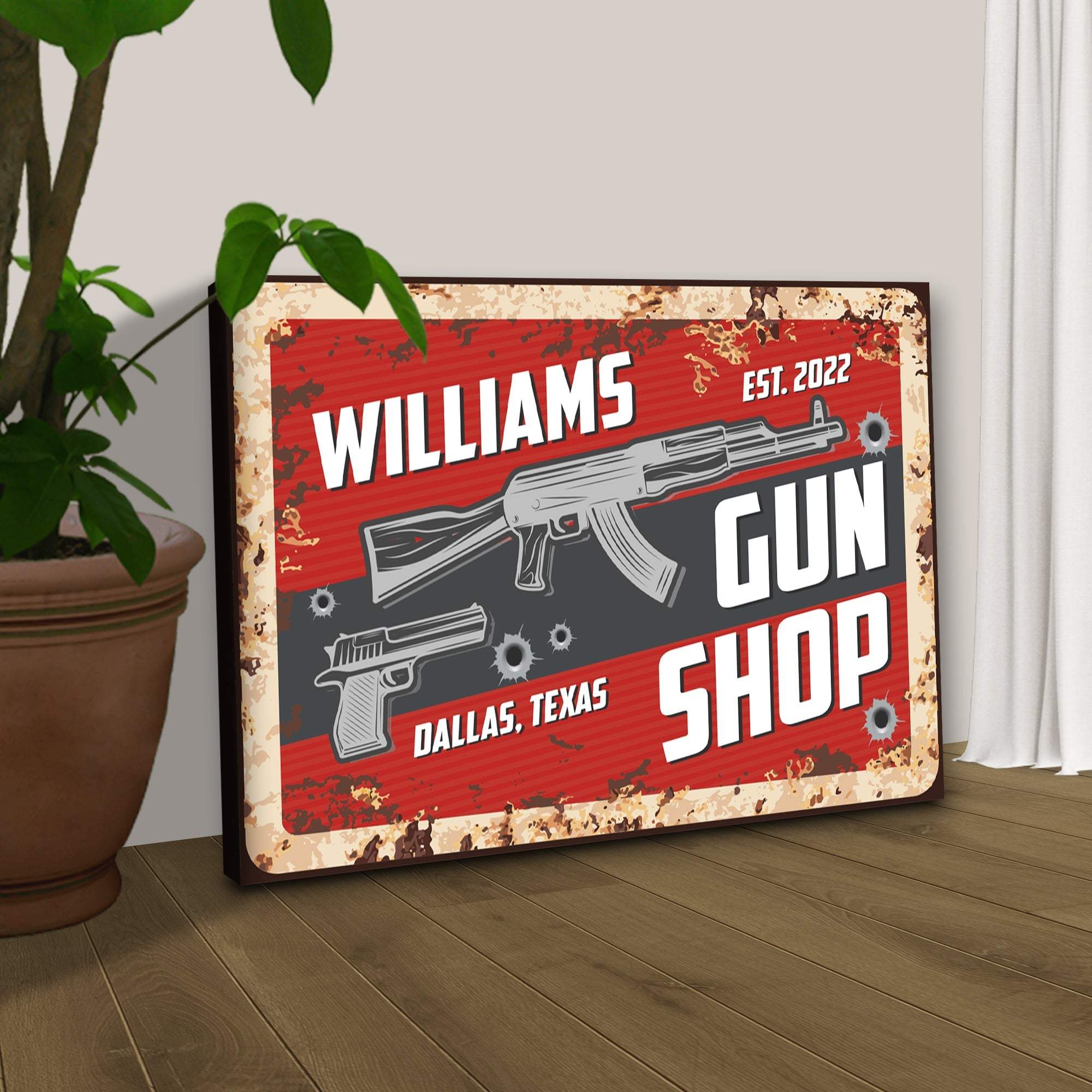 Gun Shop Sign II - Tailored Canvases - Flyclothing LLC