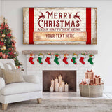 Merry Christmas And A Happy New Year Sign - Tailored Canvases - Flyclothing LLC