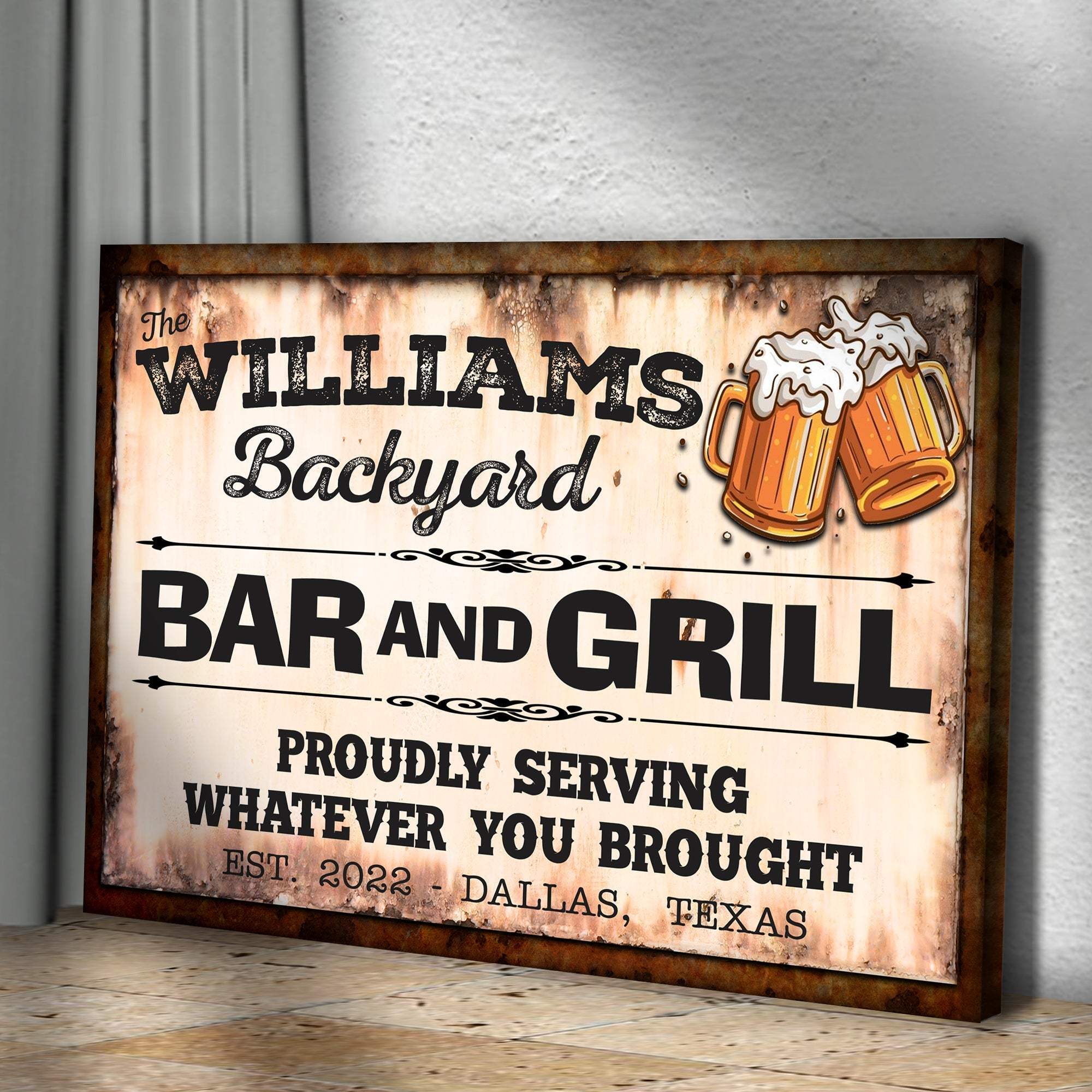 Backyard Bar & Grill Sign IX - Tailored Canvases - Flyclothing LLC