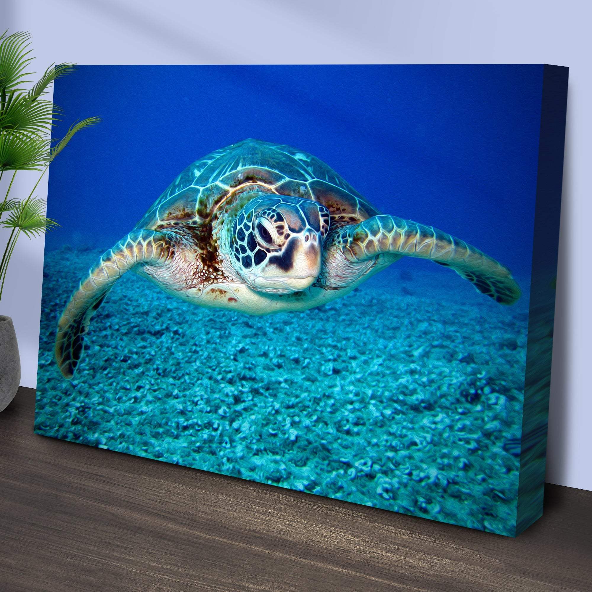 Green Sea Turtle Canvas Wall Art - Tailored Canvases - Flyclothing LLC