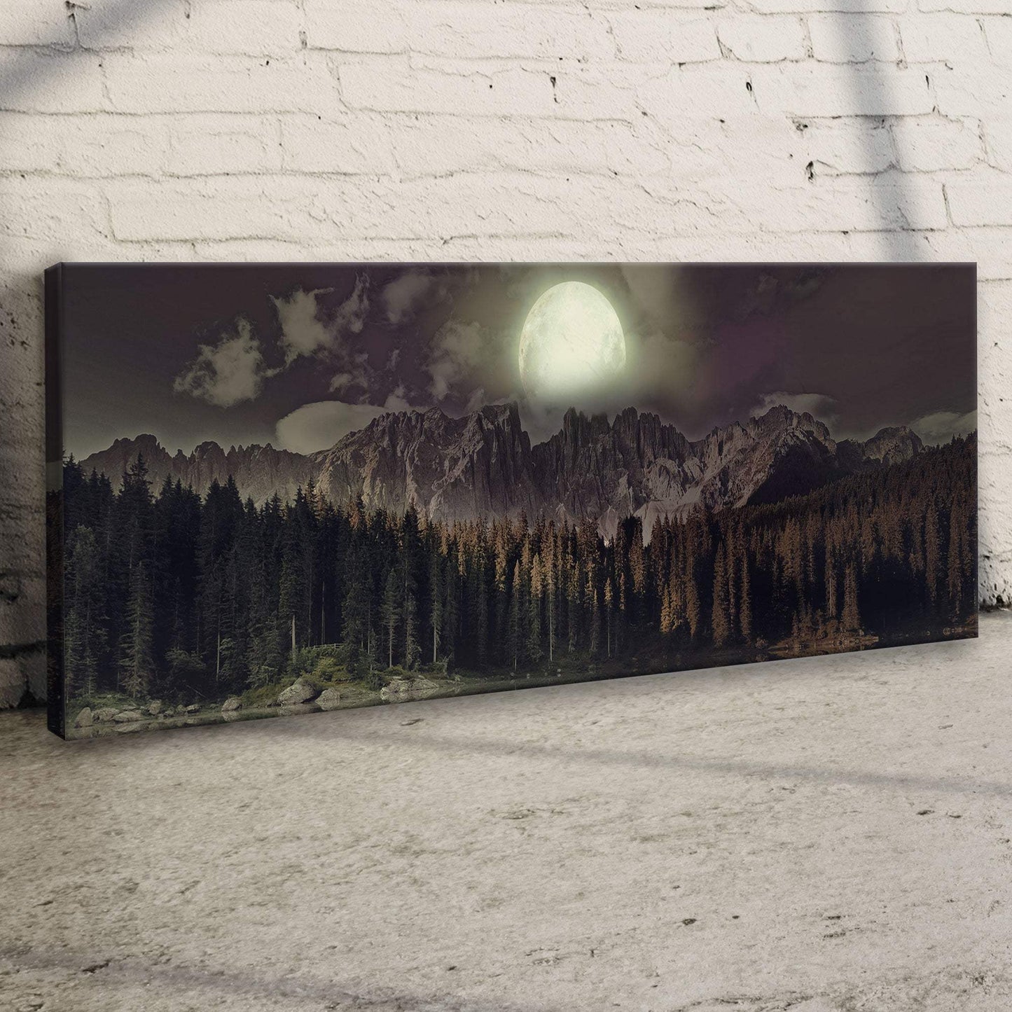 Full Moon Setting Canvas Wall Art - Tailored Canvases - Flyclothing LLC