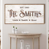 Thanksgiving Family Sign - Tailored Canvases - Flyclothing LLC