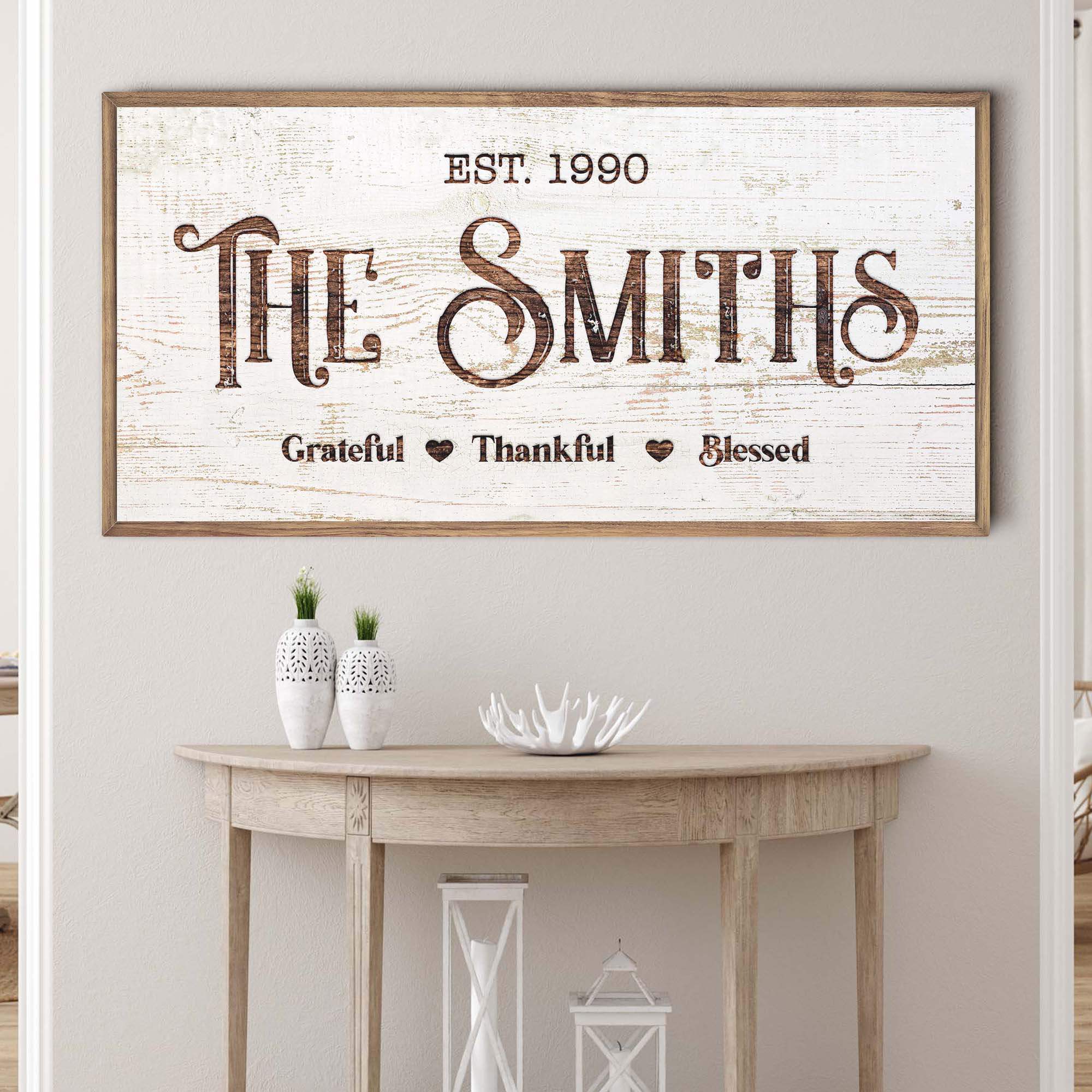 Thanksgiving Family Sign - Tailored Canvases - Flyclothing LLC