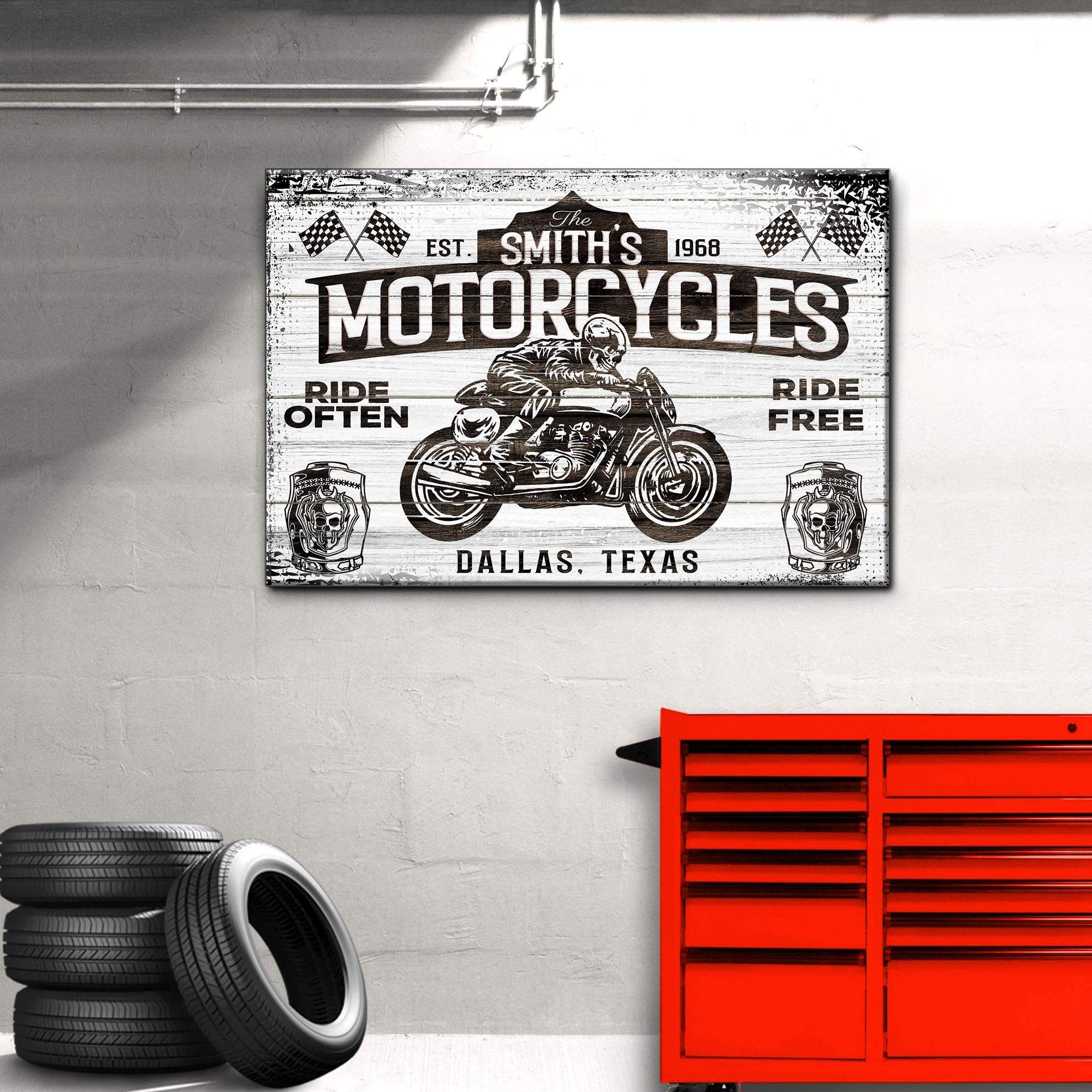 Motorcycle Ride Often Ride Free Sign - Tailored Canvases - Flyclothing LLC