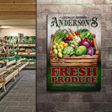 Locally Grown Fresh Produce Sign - Tailored Canvases - Flyclothing LLC