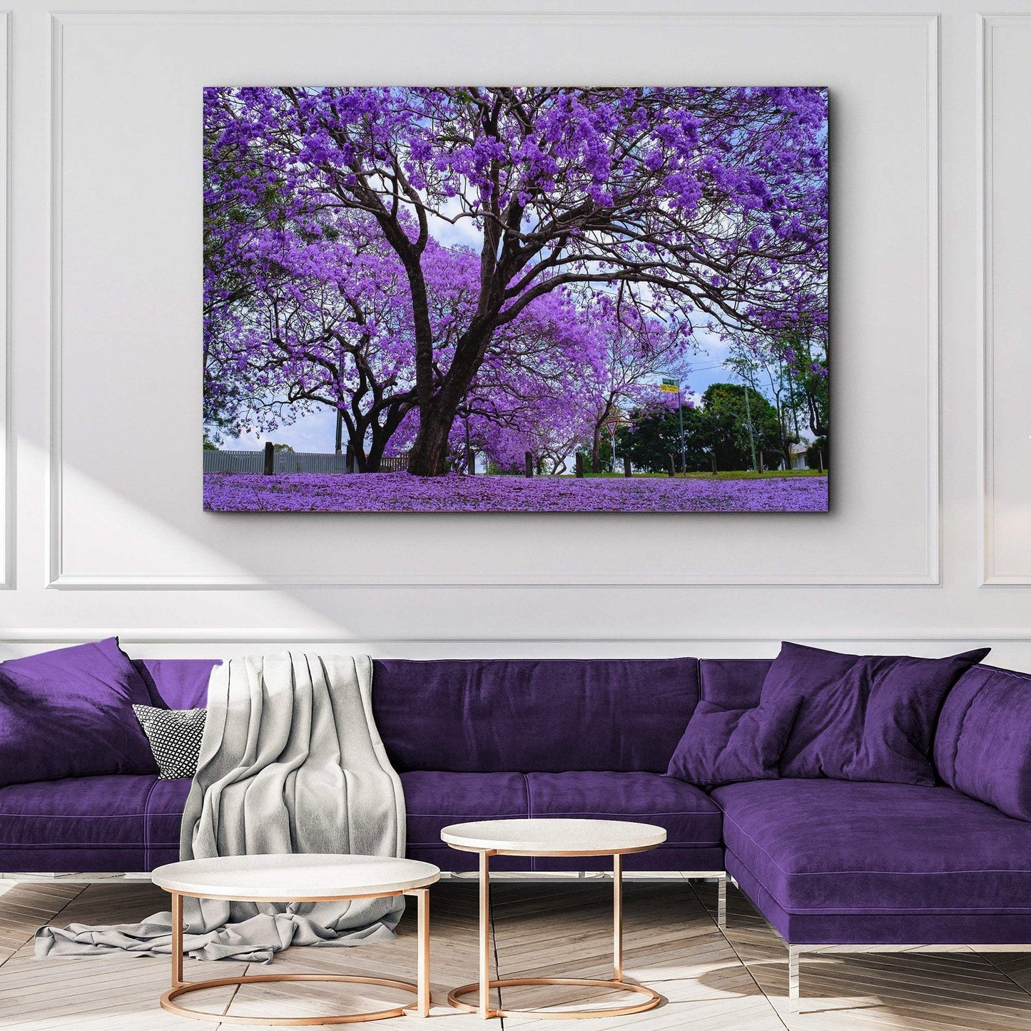 Jacaranda Trees Canvas Wall Art - Tailored Canvases - Flyclothing LLC