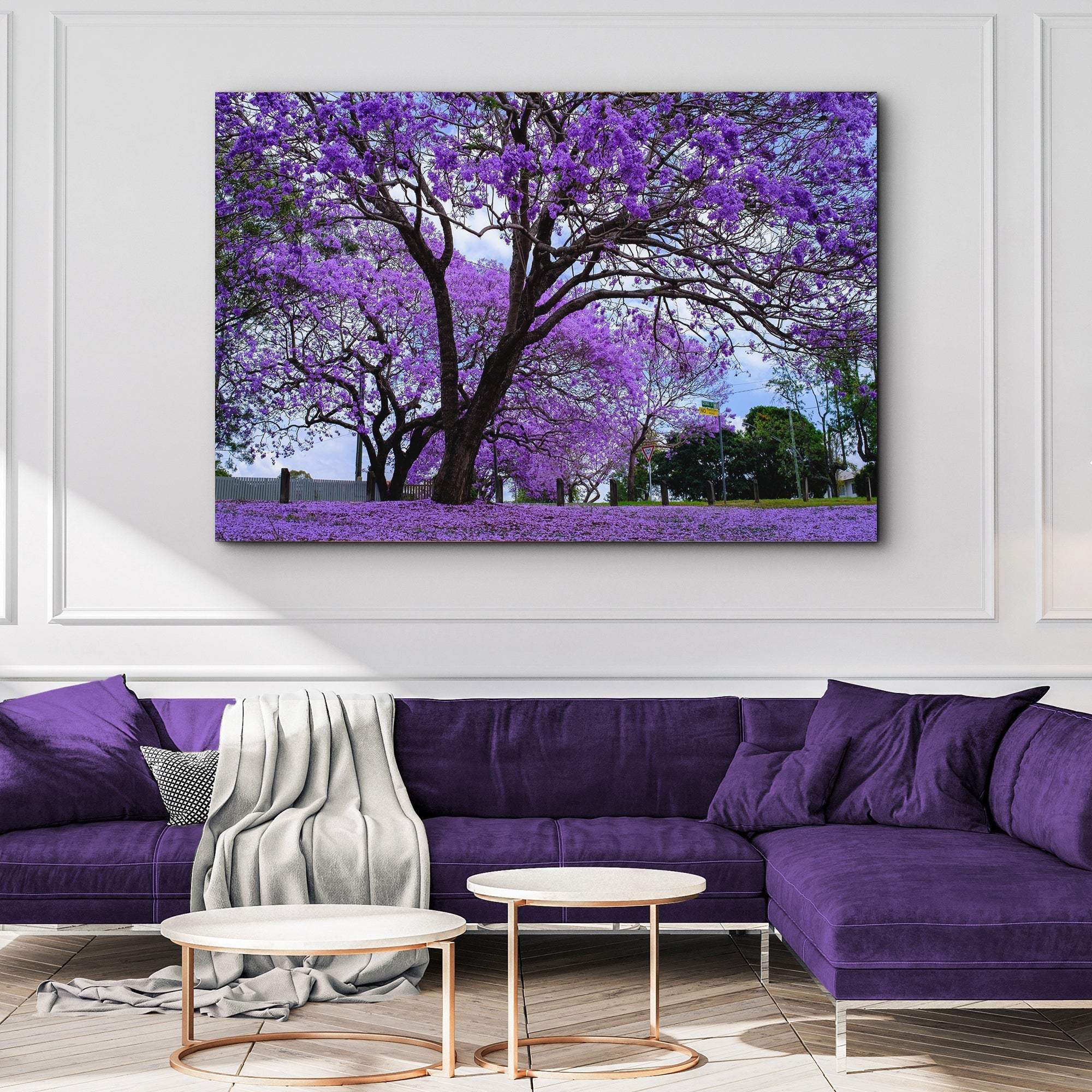Jacaranda Trees Canvas Wall Art - Tailored Canvases - Flyclothing LLC