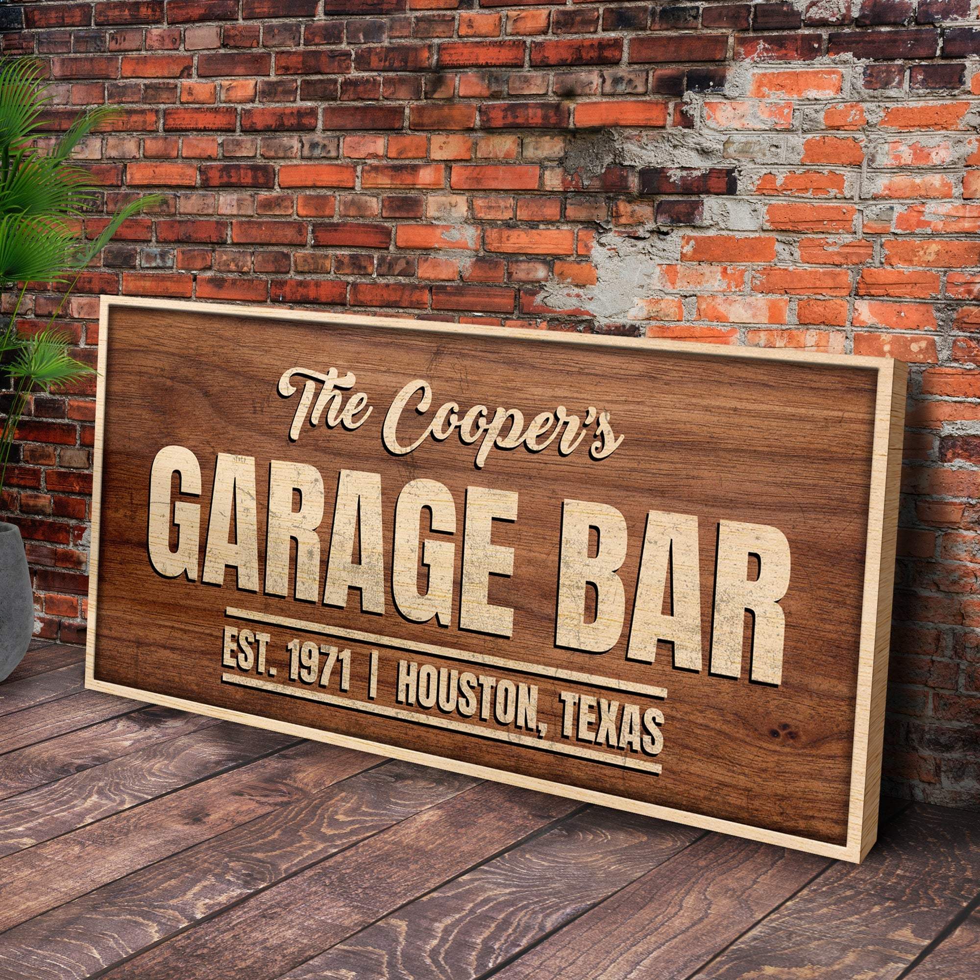 Rustic Garage Bar Wood Sign - Tailored Canvases - Flyclothing LLC