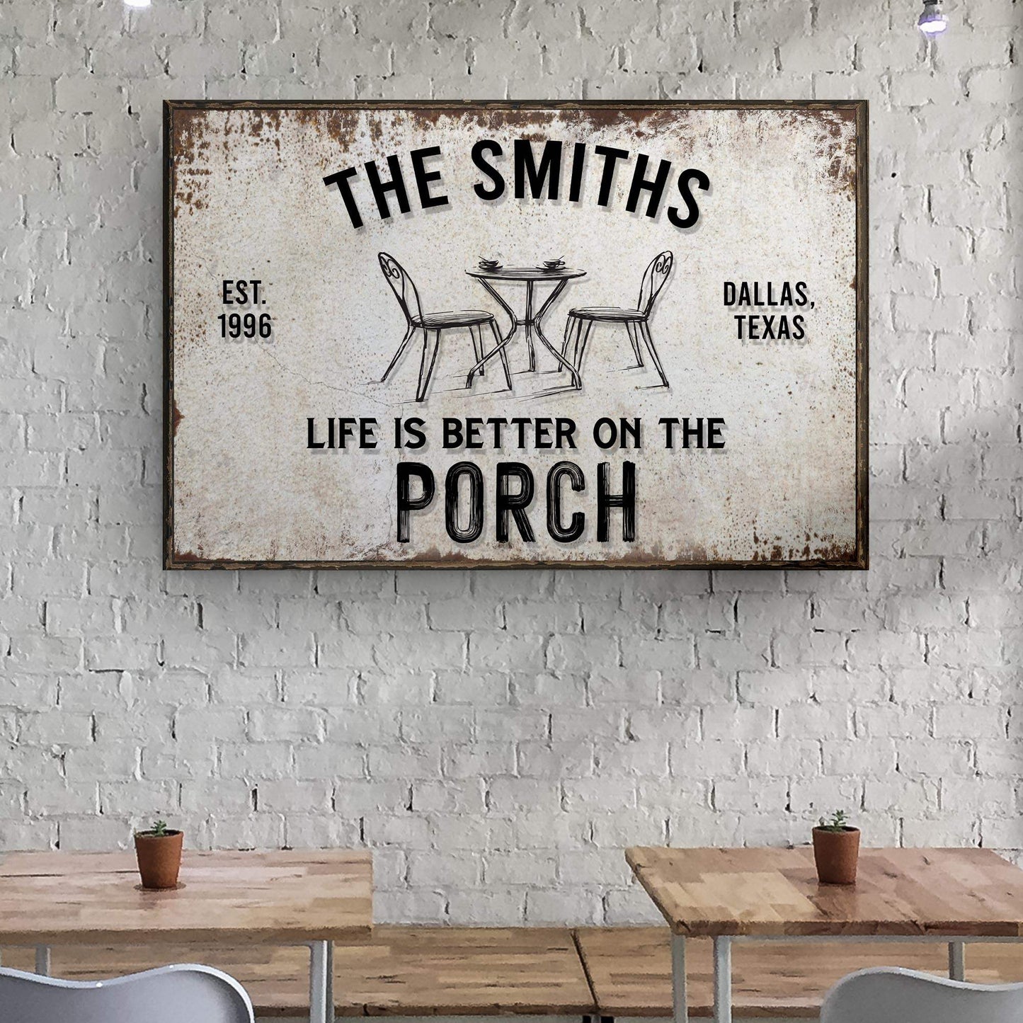 Life Is Better On The Porch Sign - Tailored Canvases - Flyclothing LLC
