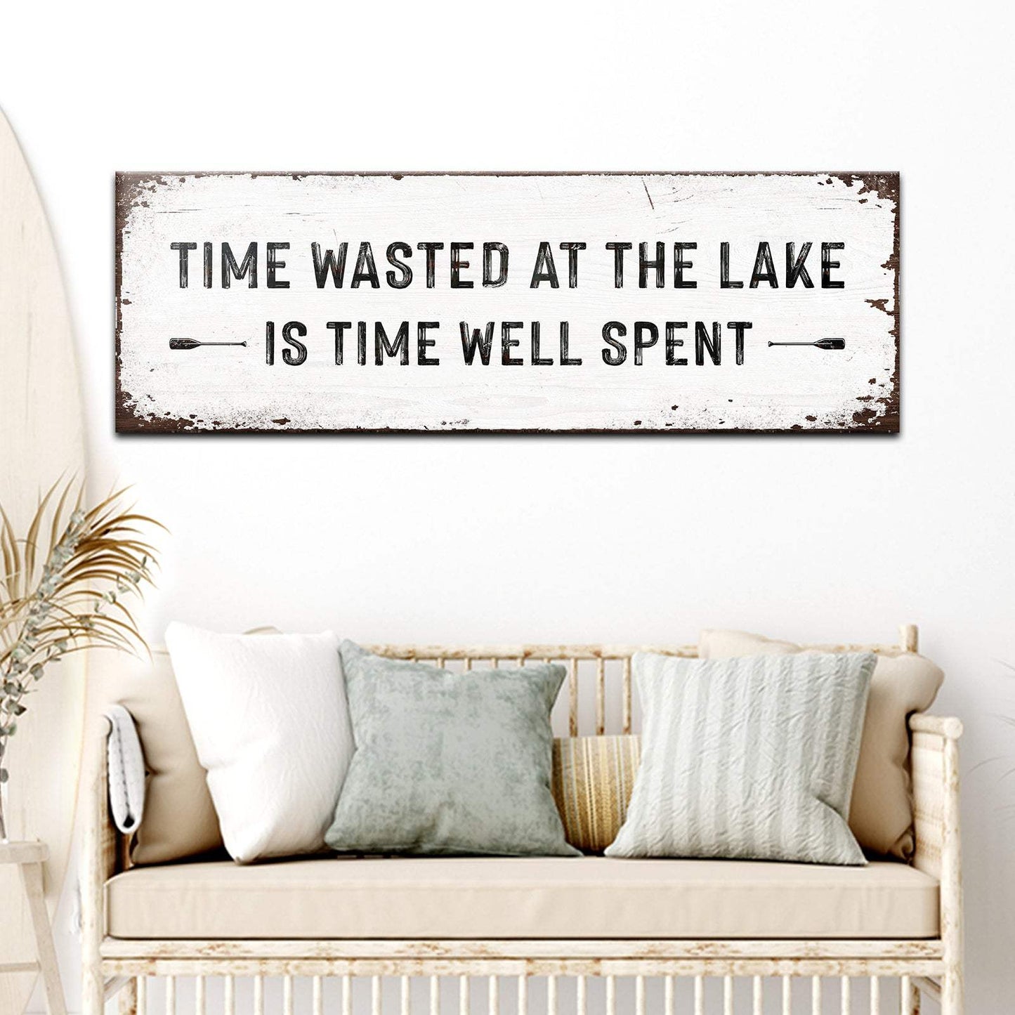 Time At The Lake Sign - Tailored Canvases - Flyclothing LLC