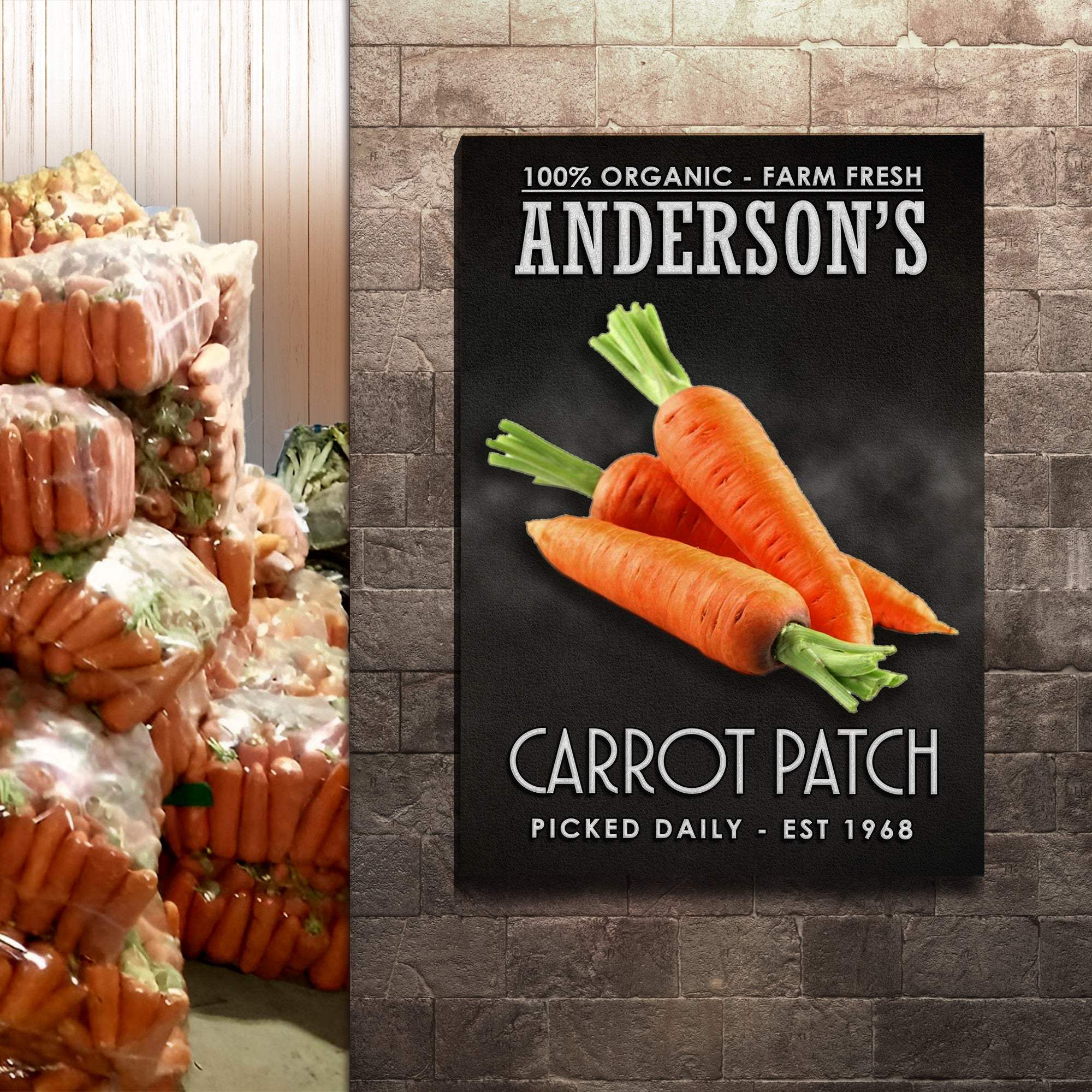 100% Organic Carrot Patch Sign - Tailored Canvases - Flyclothing LLC