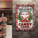 Olde Fashioned Hand Rolled Candy Canes Sign - Tailored Canvases - Flyclothing LLC