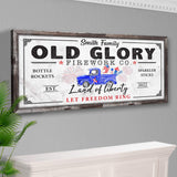 Old Glory Firework Co Let Freedom Ring Sign - Tailored Canvases - Flyclothing LLC