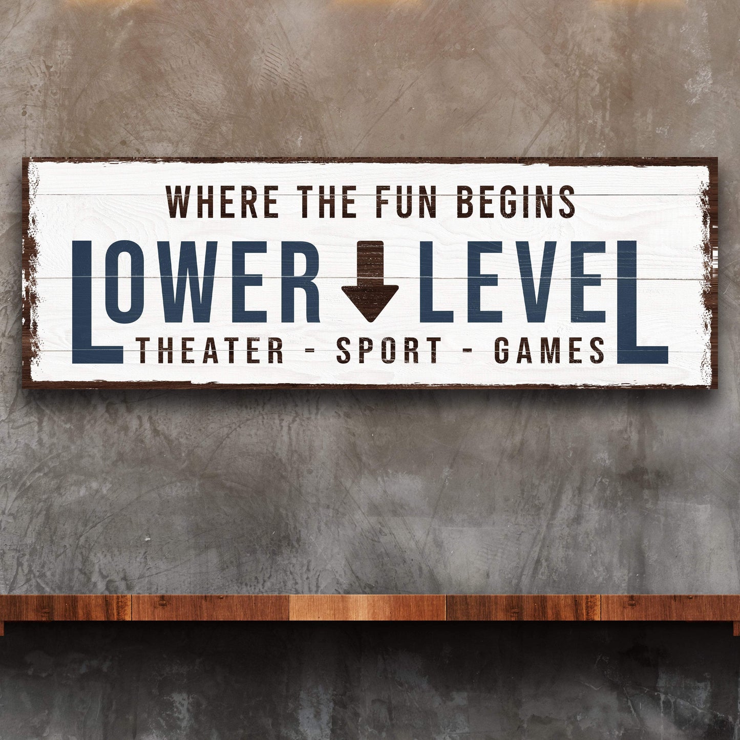Lower Level Sign III - Tailored Canvases - Flyclothing LLC