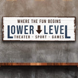 Lower Level Sign III - Tailored Canvases - Flyclothing LLC
