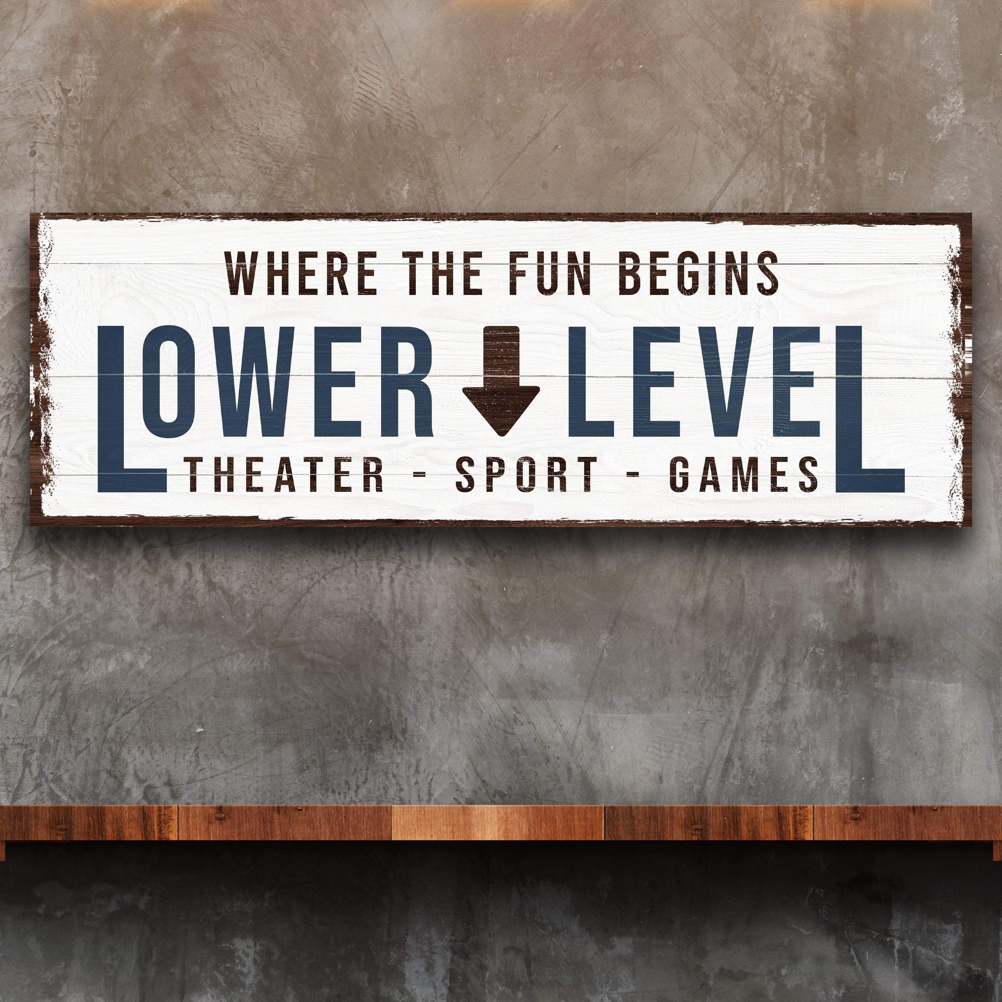 Lower Level Sign III - Tailored Canvases - Flyclothing LLC