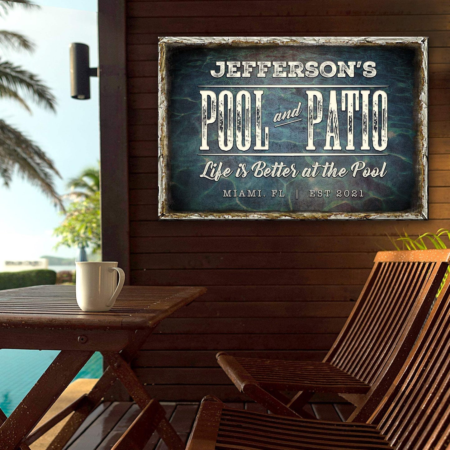 Pool And Patio Sign - Tailored Canvases - Flyclothing LLC