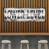 Lower Level Theater Sports Games Basement Bar Sign - Tailored Canvases - Flyclothing LLC