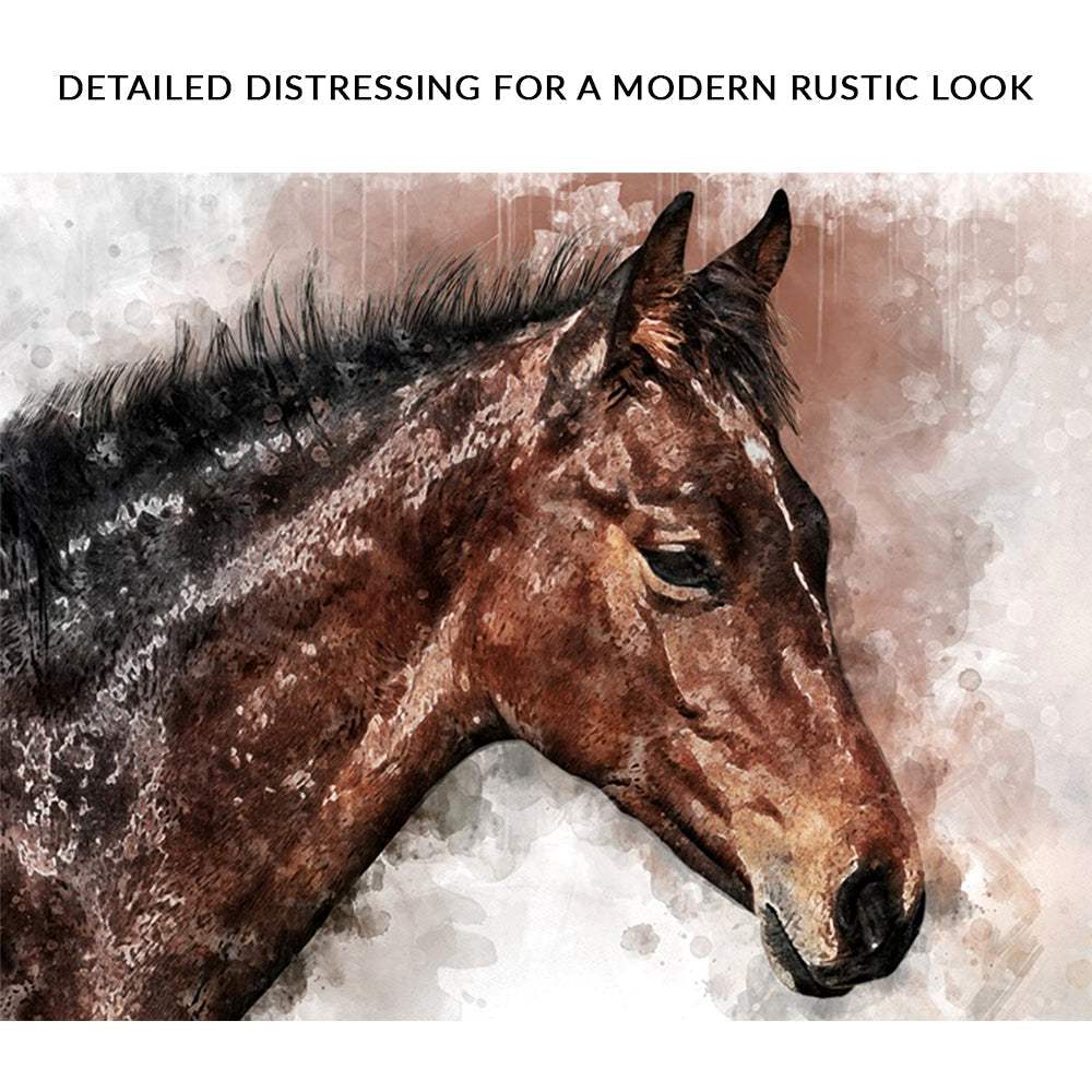 Horse Watercolor Canvas Wall Art - Tailored Canvases - Flyclothing LLC