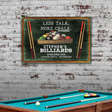 Less Talk More Chalk Billiards Sign II - Tailored Canvases - Flyclothing LLC